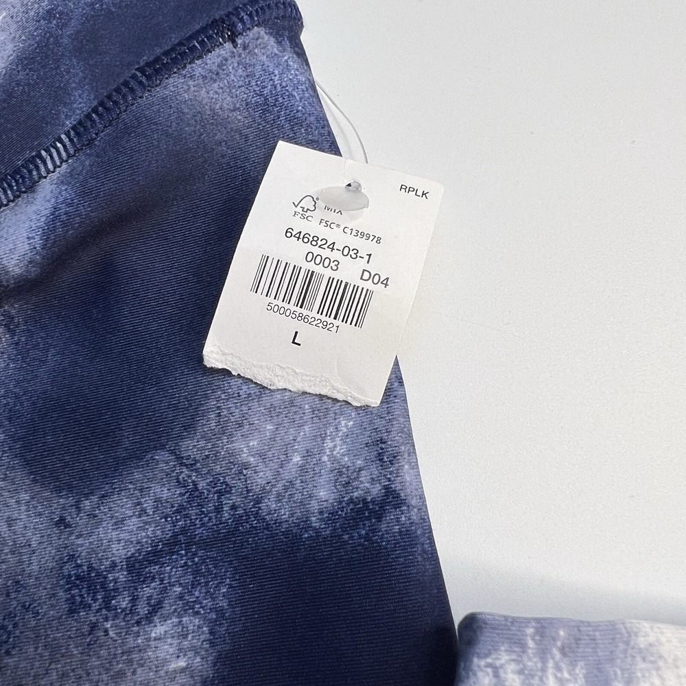 Old‎ Navy High Rise PowerSoft Leggings Women L Blue Gym Running Workout New - Picture 7 of 10